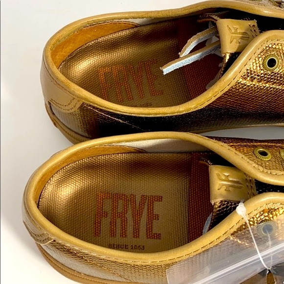 Frye ‘Gia’ Canvas Low‎ Lace Sneaker (BRONZE) - Picture 9 of 13